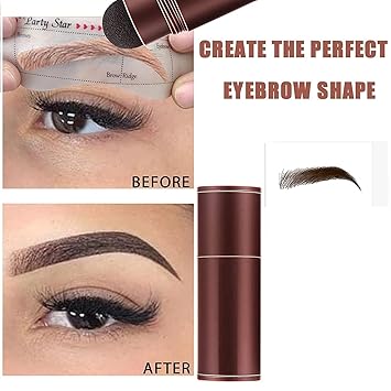 Eye Brow Stamper One Step Eyebrow Stamp Shaping Kit Brow Powder Stamp Makeup With 3 Reusable Eyebrow Stencils And Eyebrow Pen Brushes Hairline