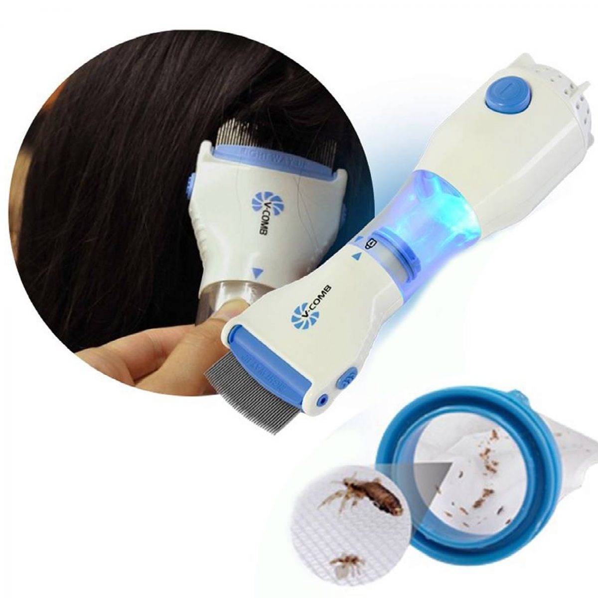 Electric Anti Lice V Comb Machine Smart, Compact And Sleek Design (with Box)