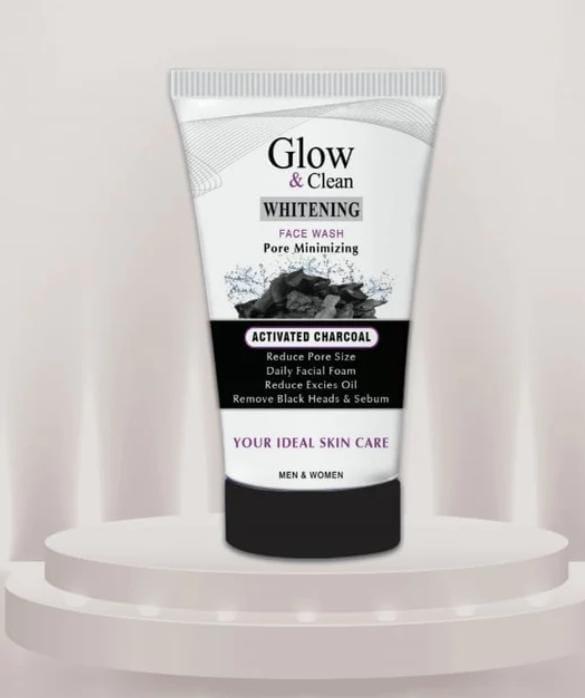 Glow & Clean Whitening Charcoal Face Wash Acne Free Brighting Face Wash 120 Ml