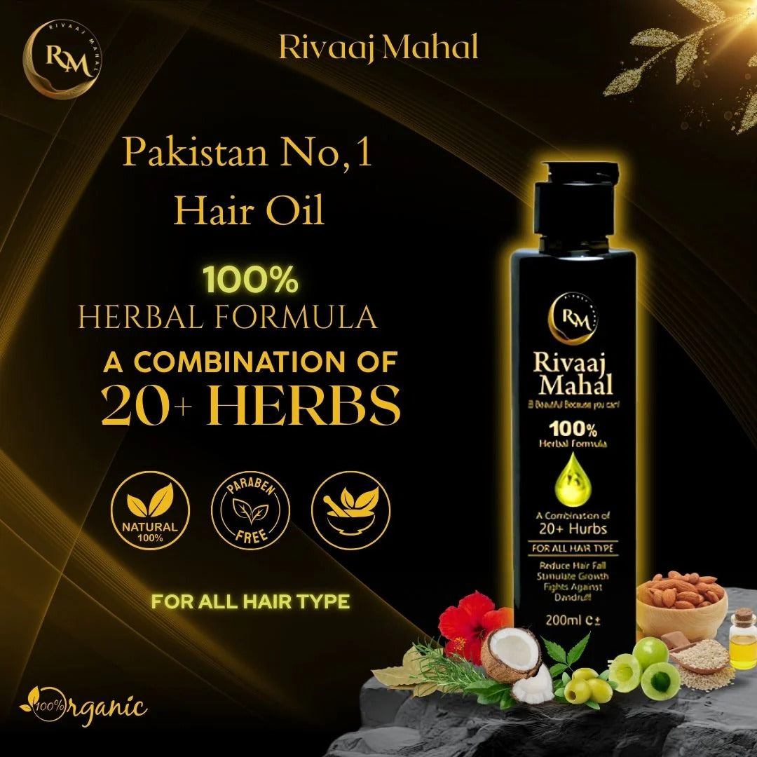 Rivaaj Hair Oil Hair Food Organic Hair Problem Solution (200ml) | Without Box