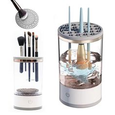 3 In 1 Electric Makeup Brush Cleaner Makeup Brushes Drying Rack Brush Holder Stand Tool Automatic Make Up Brush Cleaner Machine